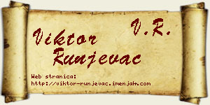 Viktor Runjevac vizit kartica